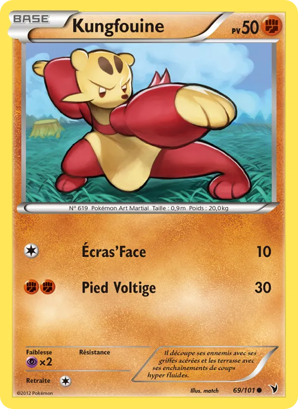 Carte Pokémon Kungfouine de l'extension Nobles Victoires