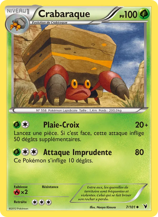 Carte Pokémon Crabaraque de l'extension Nobles Victoires
