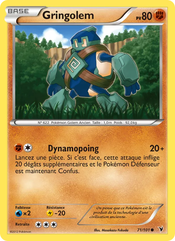 Carte Pokémon Gringolem de l'extension Nobles Victoires