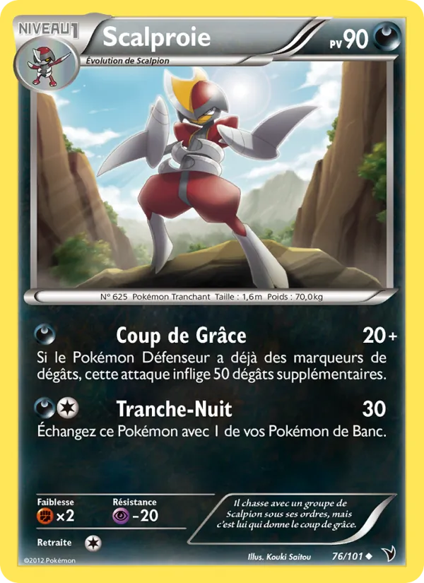 Carte Pokémon Scalproie de l'extension Nobles Victoires