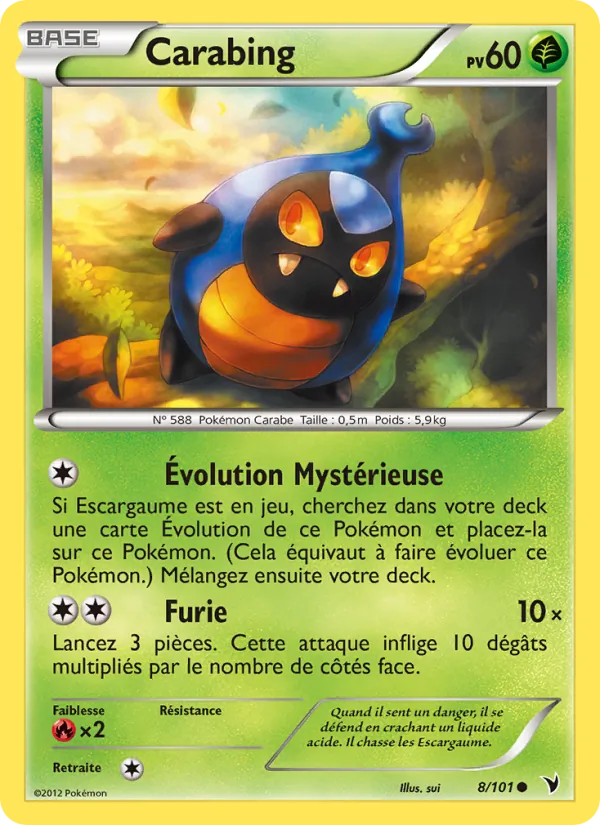 Carte Pokémon Carabing de l'extension Nobles Victoires