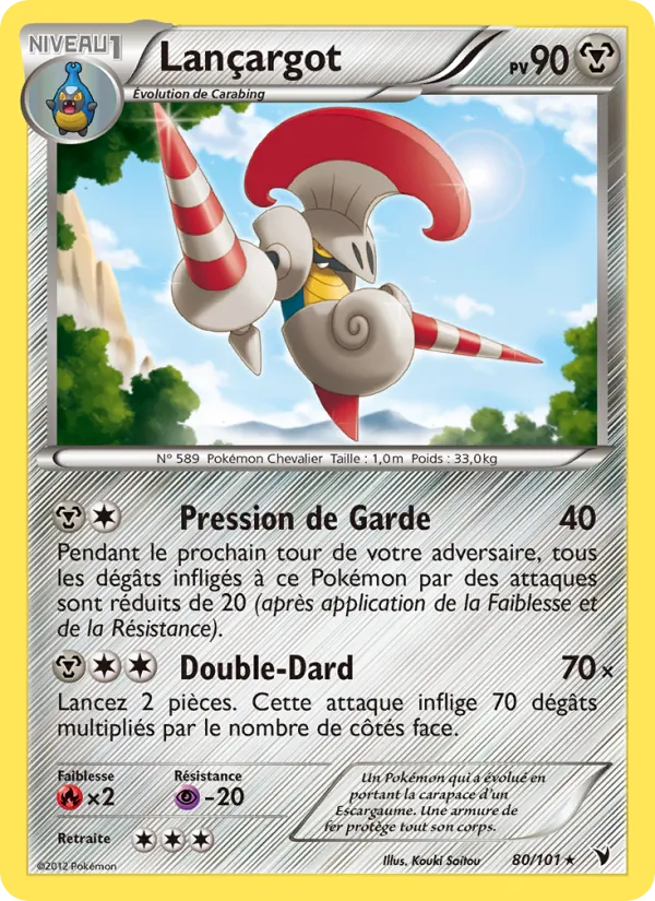 Carte Pokémon Lançargot de l'extension Nobles Victoires