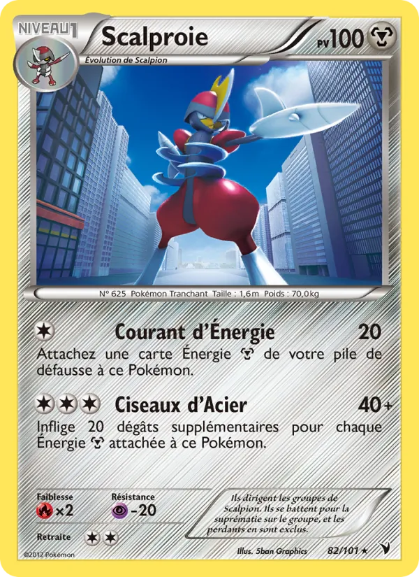 Carte Pokémon Scalproie de l'extension Nobles Victoires