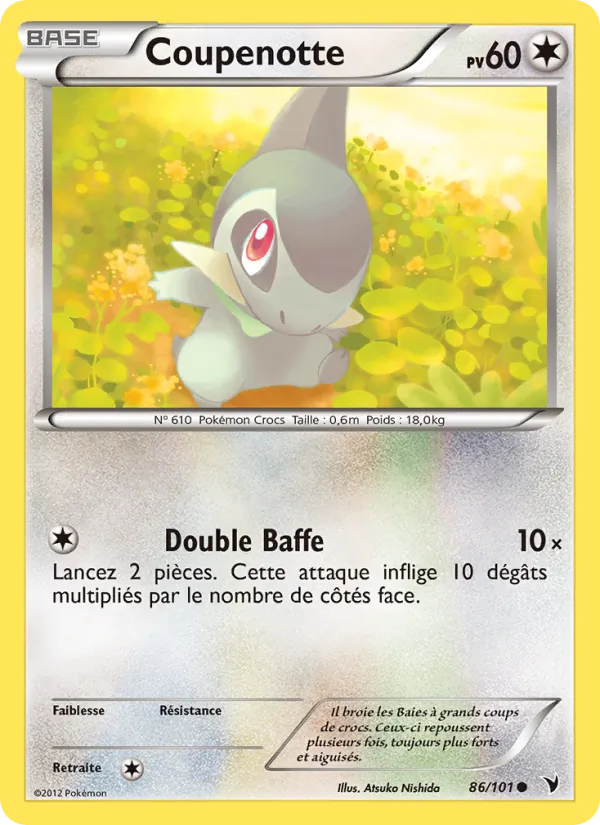 Carte Pokémon Coupenotte de l'extension Nobles Victoires