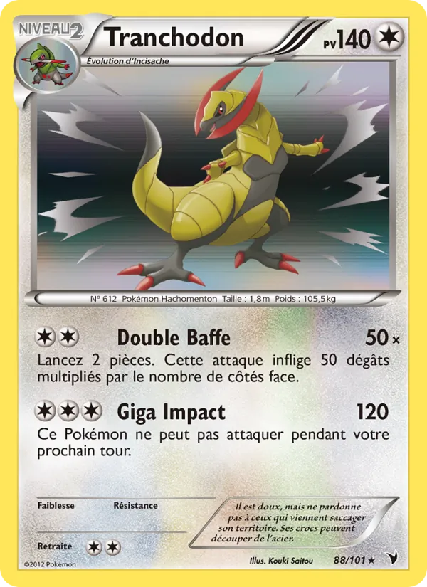 Carte Pokémon Tranchodon de l'extension Nobles Victoires