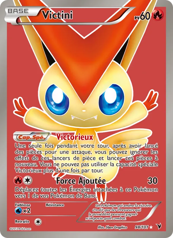 Carte Pokémon Victini de l'extension Nobles Victoires