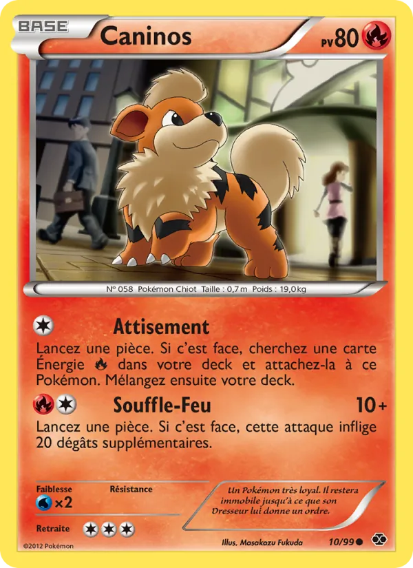 Carte Pokémon Caninos de l'extension Destinées Futures