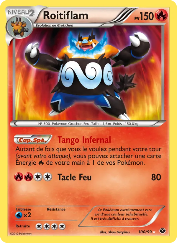 Carte Pokémon Roitiflam de l'extension Destinées Futures