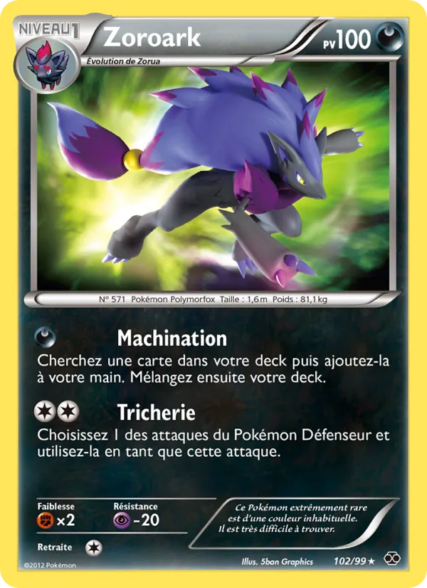 Carte Pokémon Zoroark de l'extension Destinées Futures