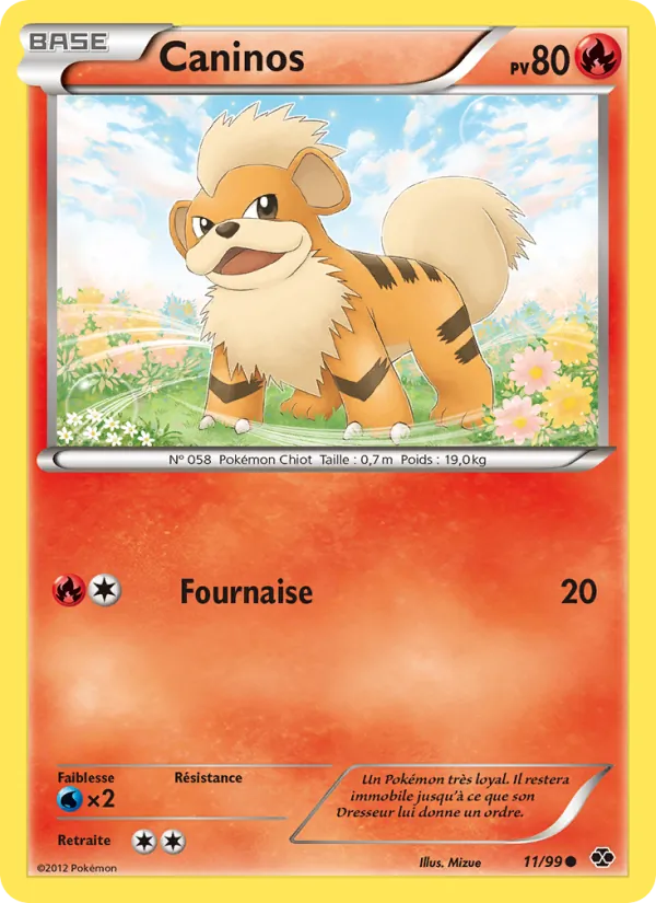 Carte Pokémon Caninos de l'extension Destinées Futures