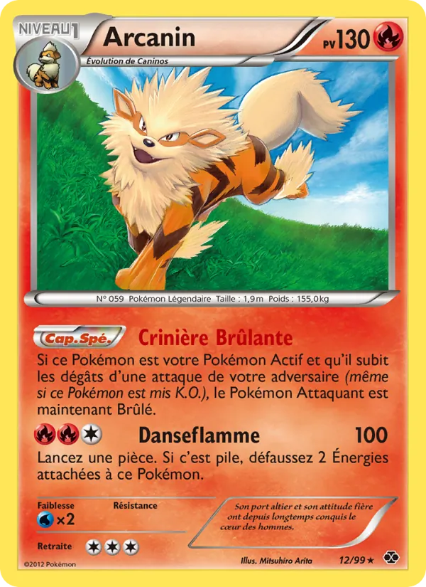 Carte Pokémon Arcanin de l'extension Destinées Futures