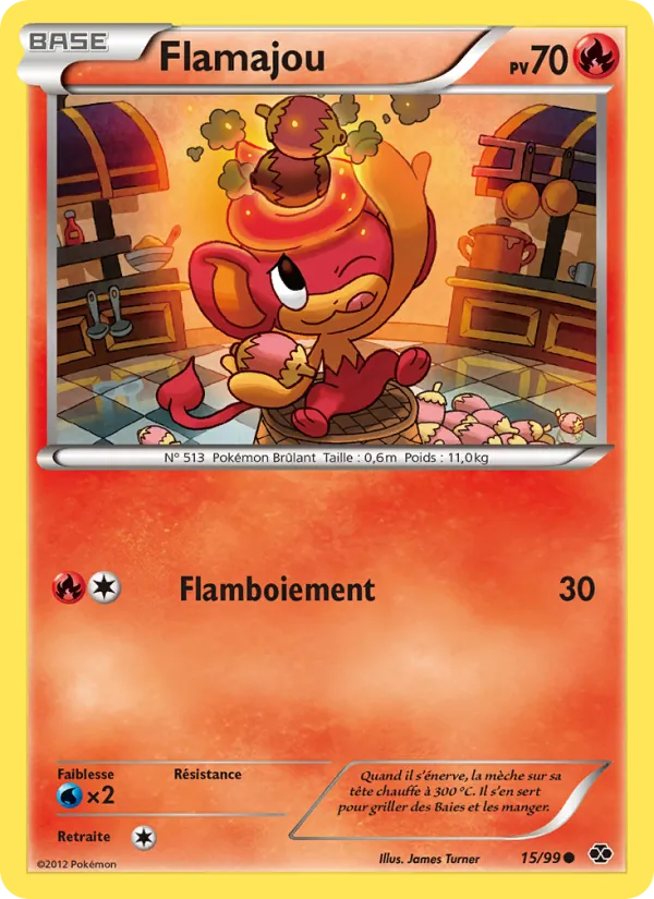 Carte Pokémon Flamajou de l'extension Destinées Futures