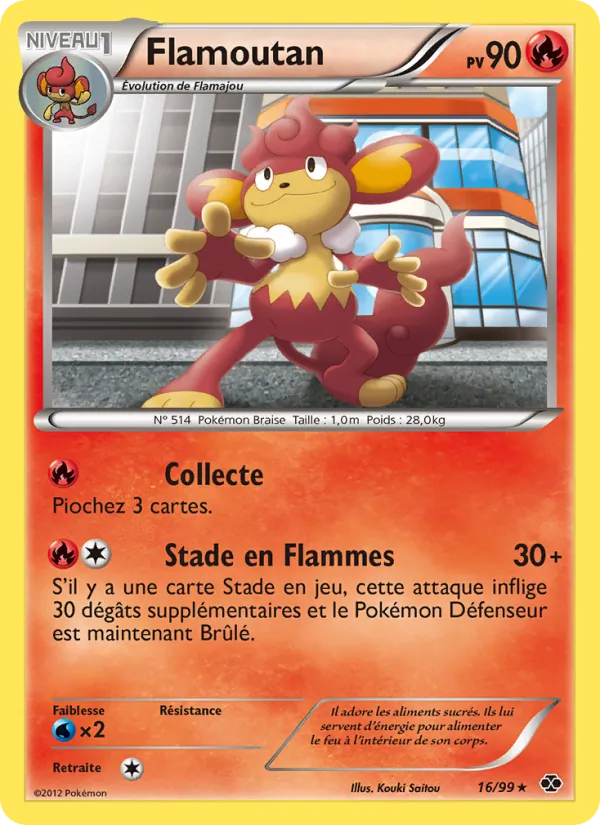 Carte Pokémon Flamoutan de l'extension Destinées Futures