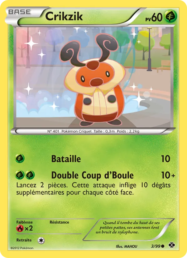Carte Pokémon Crikzik de l'extension Destinées Futures