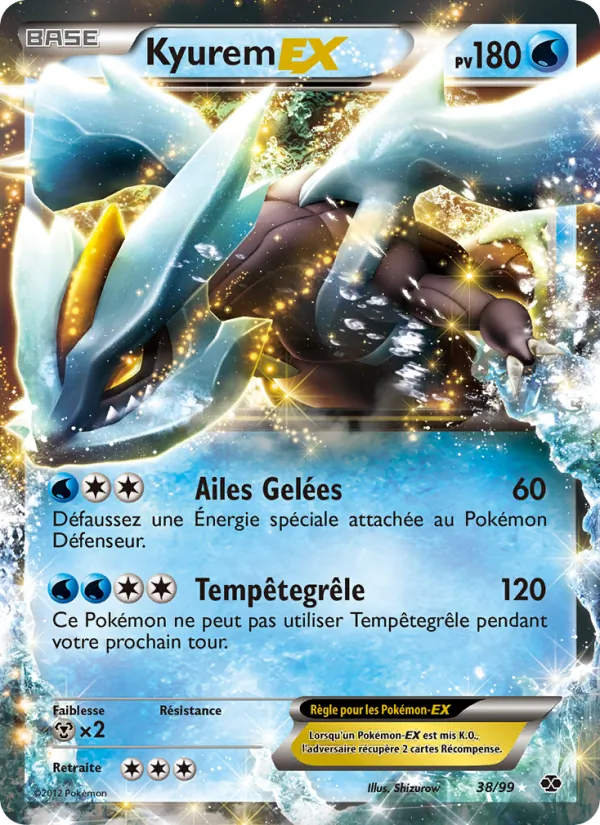 Carte Pokémon Kyurem-EX de l'extension Destinées Futures