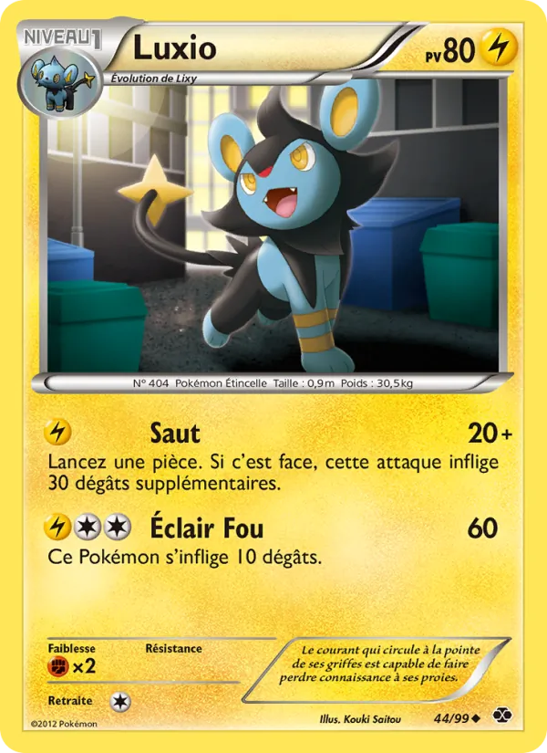 Carte Pokémon Luxio de l'extension Destinées Futures