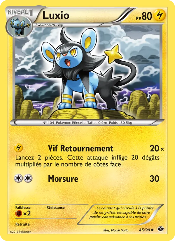 Carte Pokémon Luxio de l'extension Destinées Futures