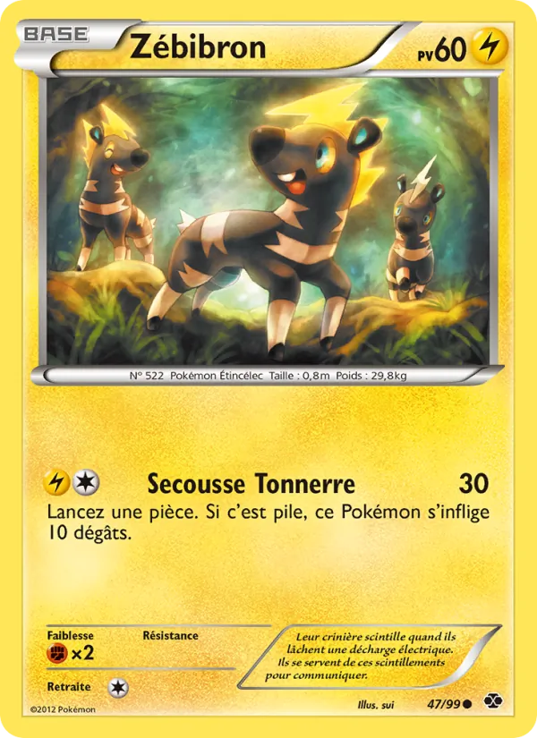 Carte Pokémon Zébibron de l'extension Destinées Futures