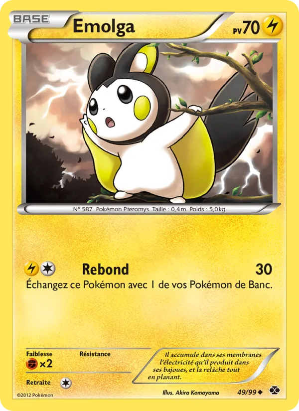 Carte Pokémon Emolga de l'extension Destinées Futures