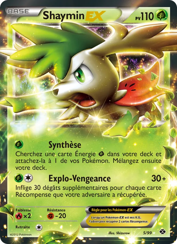 Carte Pokémon Shaymin-EX de l'extension Destinées Futures