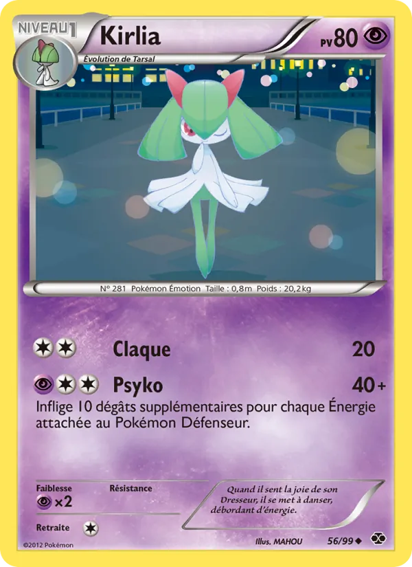 Carte Pokémon Kirlia de l'extension Destinées Futures