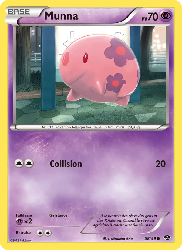 Carte Pokémon Munna de l'extension Destinées Futures