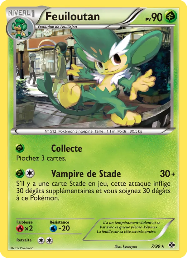 Carte Pokémon Feuiloutan de l'extension Destinées Futures