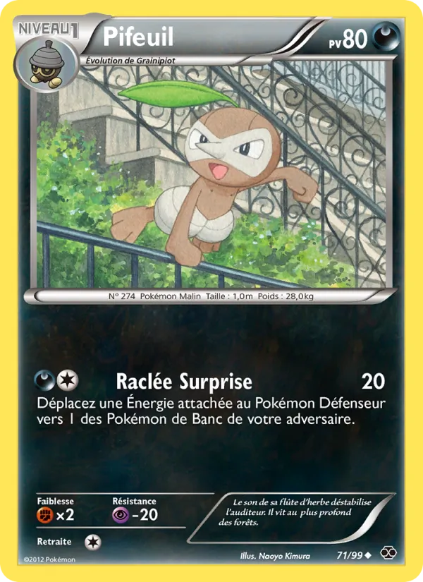 Carte Pokémon Pifeuil de l'extension Destinées Futures