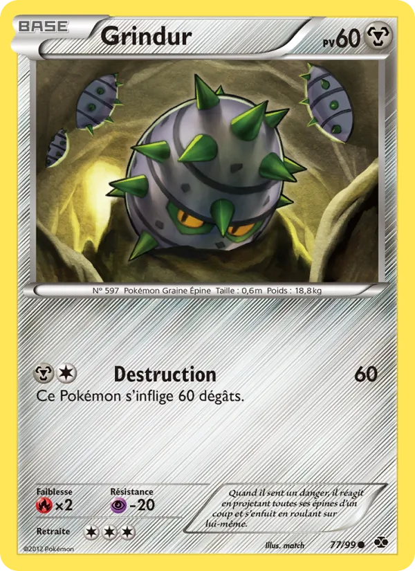 Carte Pokémon Grindur de l'extension Destinées Futures