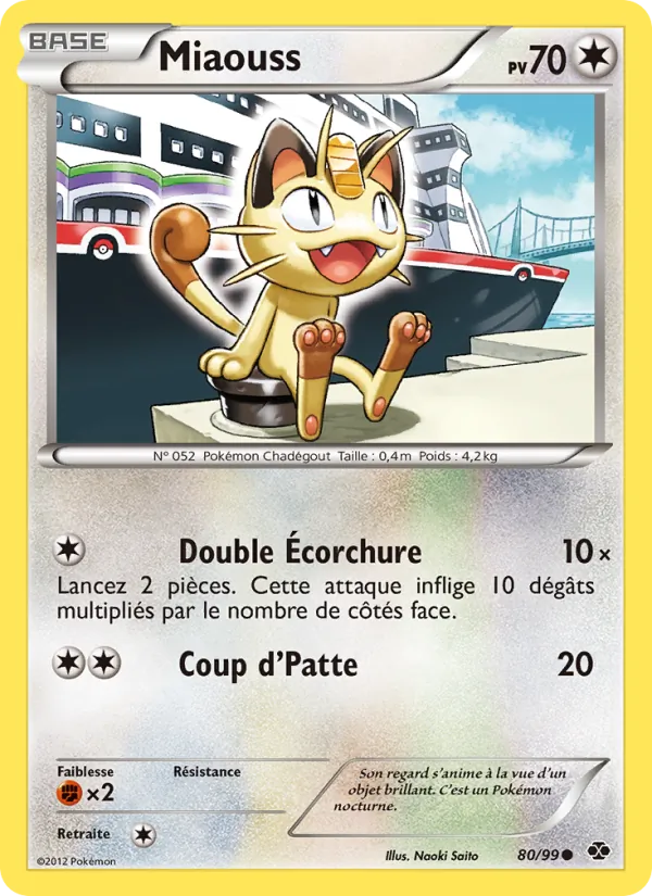 Carte Pokémon Miaouss de l'extension Destinées Futures