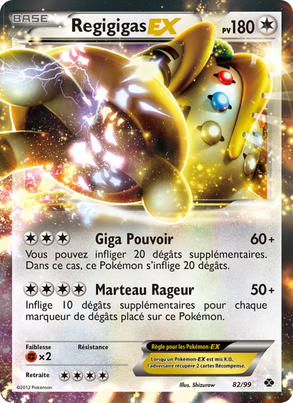 Carte Pokémon Regigigas-EX de l'extension Destinées Futures