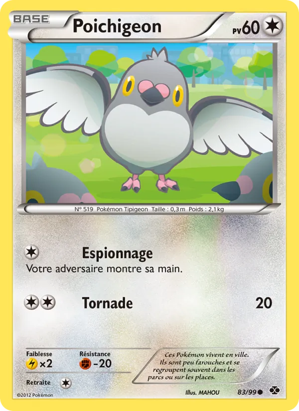 Carte Pokémon Poichigeon de l'extension Destinées Futures