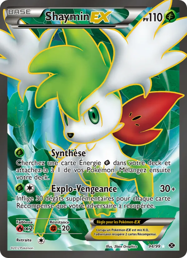 Carte Pokémon Shaymin-EX de l'extension Destinées Futures