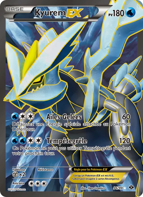 Carte Pokémon Kyurem-EX de l'extension Destinées Futures