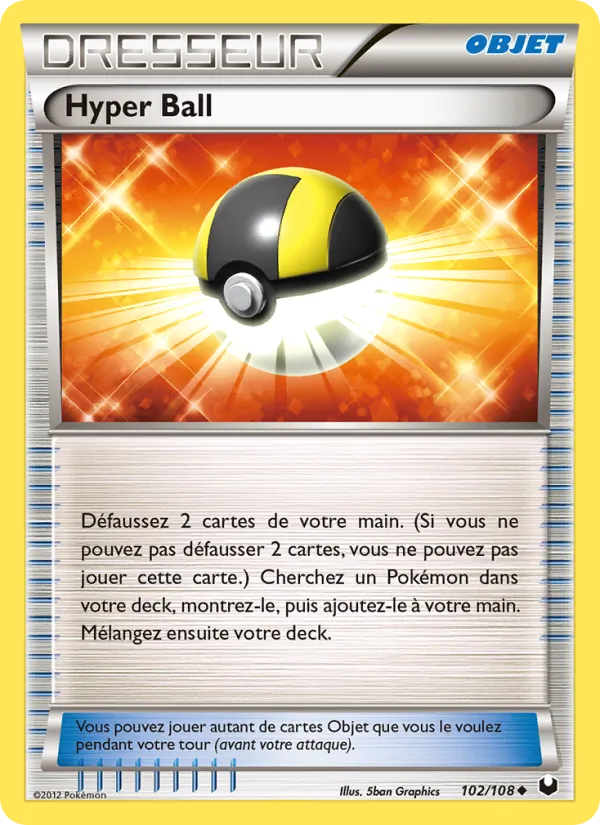 Carte Pokémon Hyper Ball de l'extension Explorateurs Obscurs