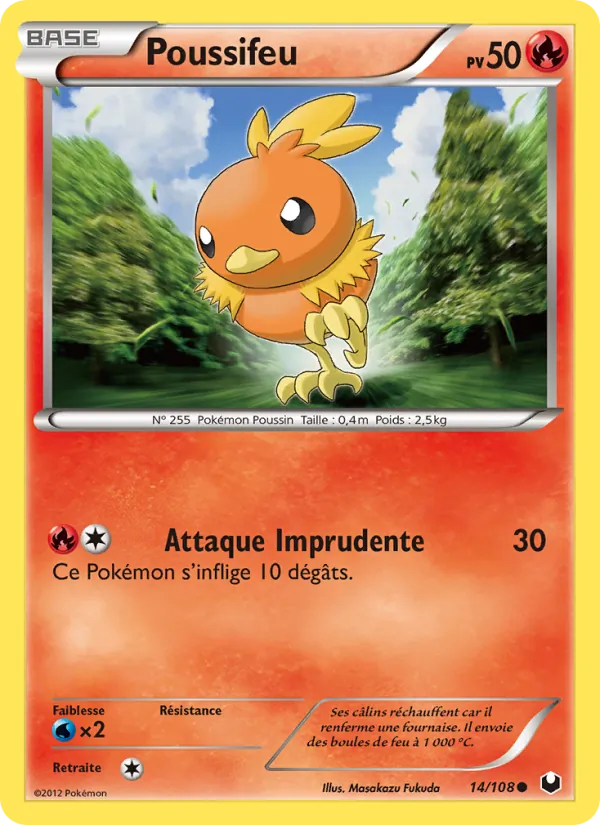 Carte Pokémon Poussifeu de l'extension Explorateurs Obscurs
