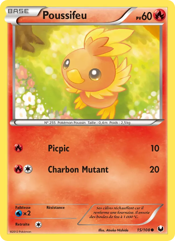 Carte Pokémon Poussifeu de l'extension Explorateurs Obscurs