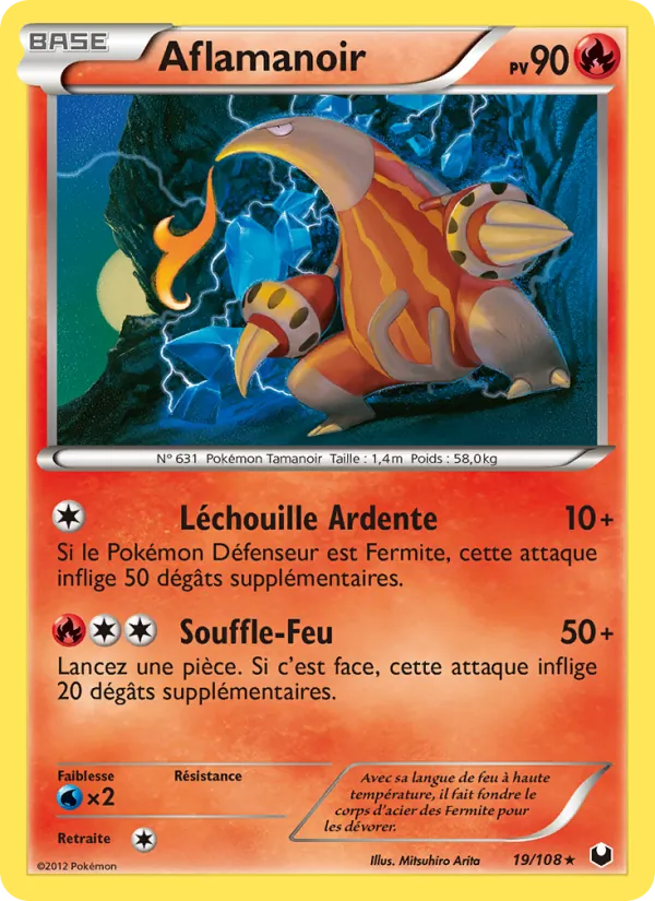 Carte Pokémon Aflamanoir de l'extension Explorateurs Obscurs