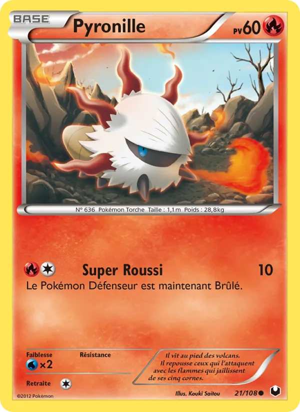Carte Pokémon Pyronille de l'extension Explorateurs Obscurs