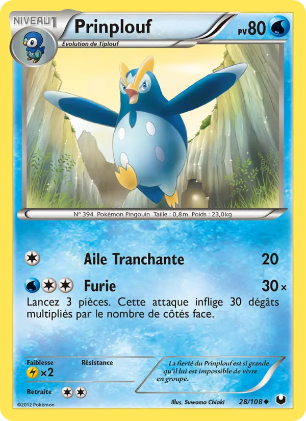 Carte Pokémon Prinplouf de l'extension Explorateurs Obscurs