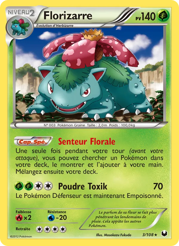 Carte Pokémon Florizarre de l'extension Explorateurs Obscurs