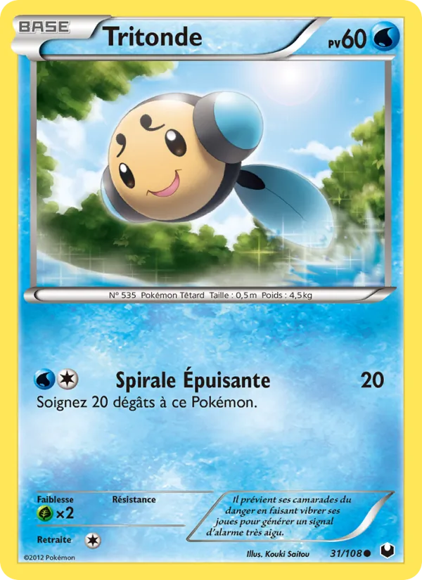 Carte Pokémon Tritonde de l'extension Explorateurs Obscurs