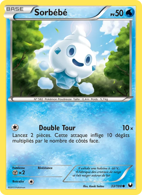 Carte Pokémon Sorbébé de l'extension Explorateurs Obscurs