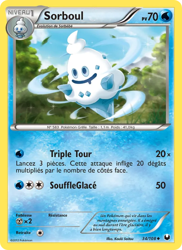 Carte Pokémon Sorboul de l'extension Explorateurs Obscurs