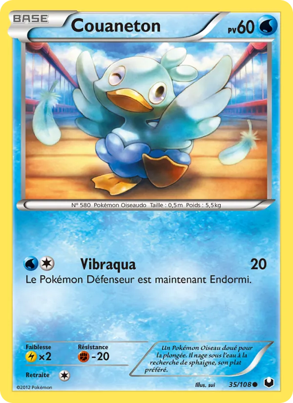 Carte Pokémon Couaneton de l'extension Explorateurs Obscurs