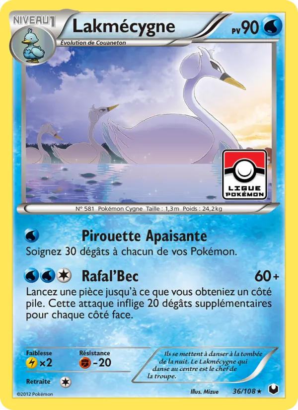 Carte Pokémon Lakmécygne de l'extension Explorateurs Obscurs