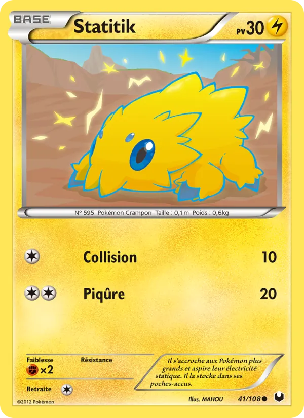 Carte Pokémon Statitik de l'extension Explorateurs Obscurs