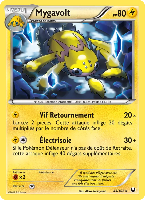 Carte Pokémon Mygavolt de l'extension Explorateurs Obscurs