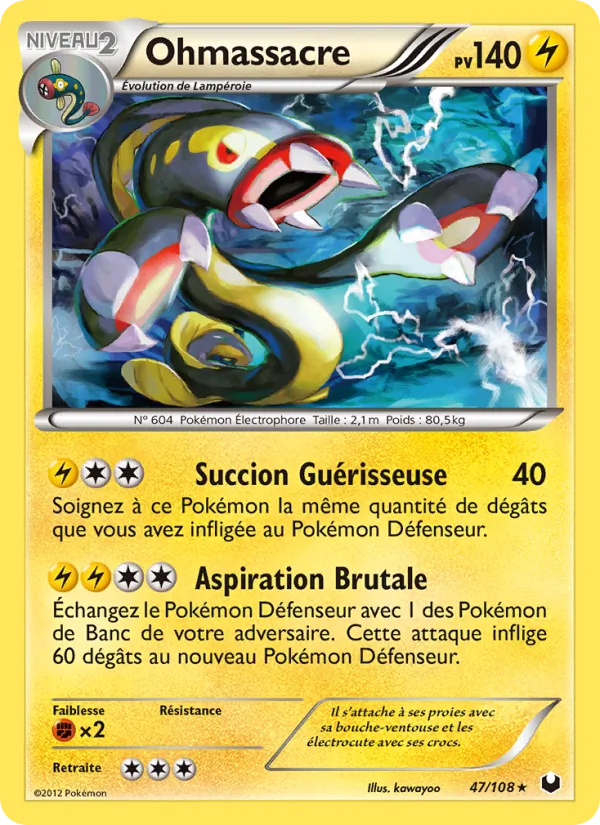 Carte Pokémon Ohmassacre de l'extension Explorateurs Obscurs