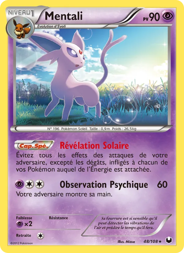 Carte Pokémon Mentali de l'extension Explorateurs Obscurs